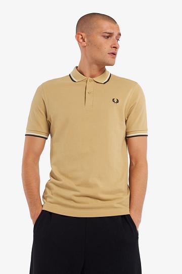 White Fred Perry M3600 Men's Polo Shirts | PH 1415TCEV